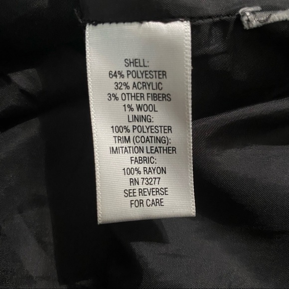 Dana Buchman Black White Tweed Zip Up Career Sheath Dress - Picture 6 of 6